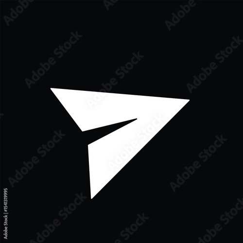 Send message icon. Paper plane symbol. Vector illustration isolated. EPS 10 . 