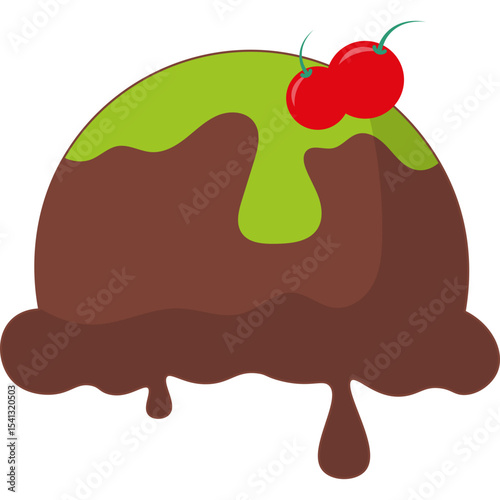 Ice Cream Scoop Illustration