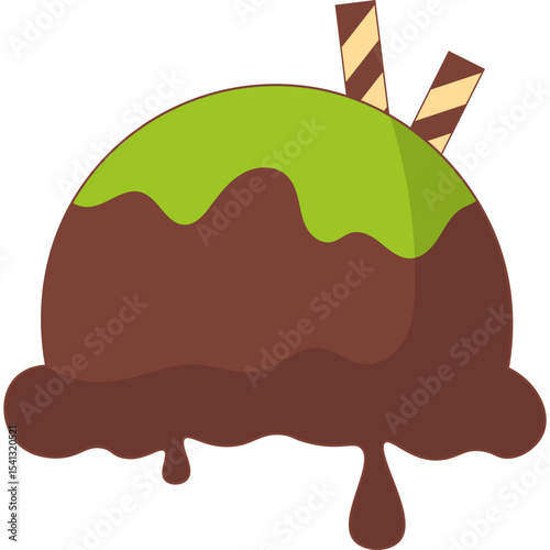 Ice Cream Scoop Illustration