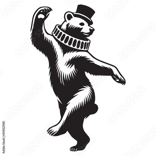 Printable Animal Silhouette for Circus Artwork

