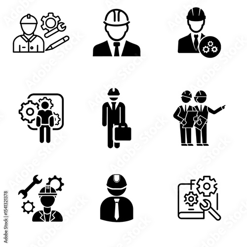 Engineer Vector icon