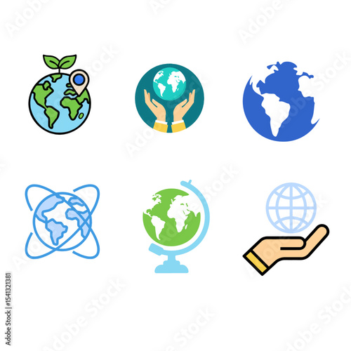 Global icon vector
