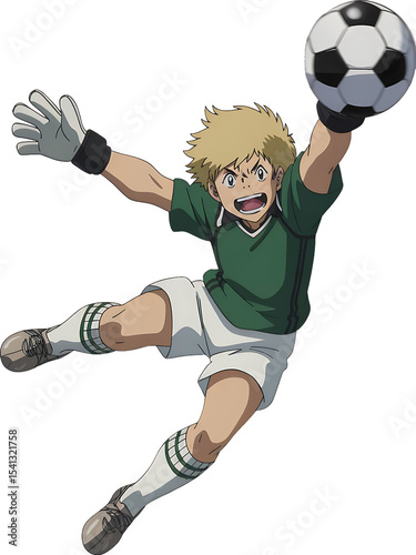 Flying Goalie Anime Moment | Intense Football Defense Scene  