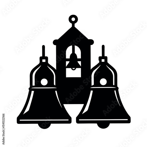 christmas church bells graphic
