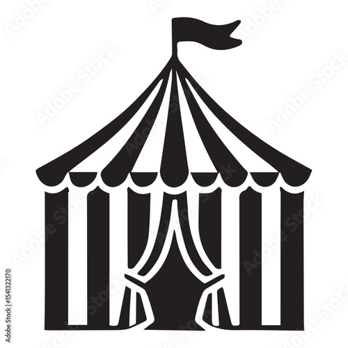 Circustic Carnival Tent clipart design, Carnival animal silhouette illustration, cute animal Circustic Elements design sublimation 
