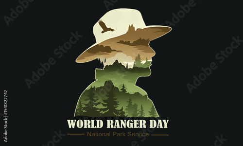 World Ranger Day Vactor Illustration 