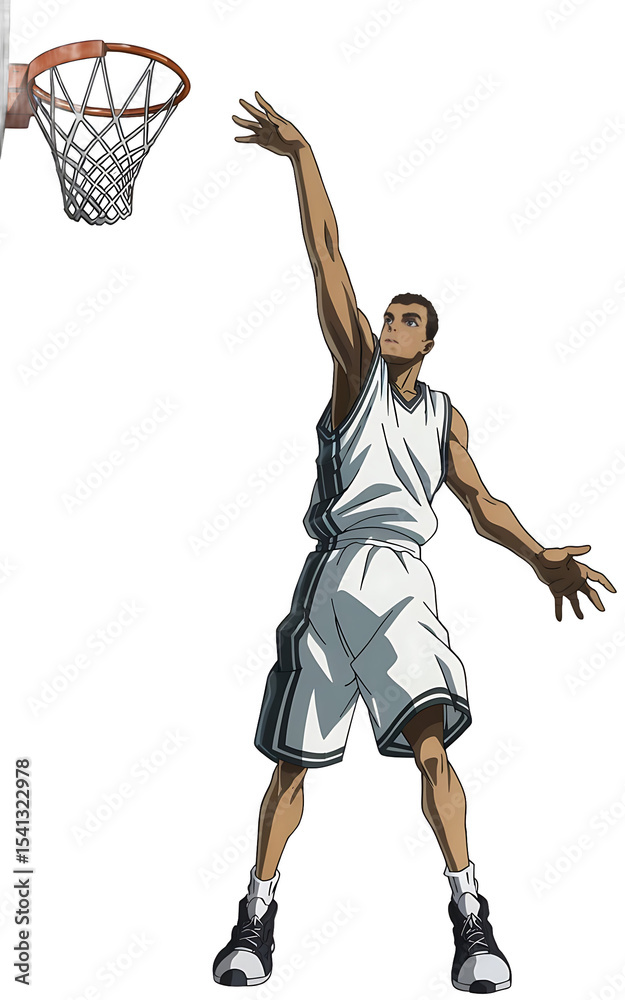 Obraz premium Epic Basketball Dunk Art – High-Energy Sports Illustration