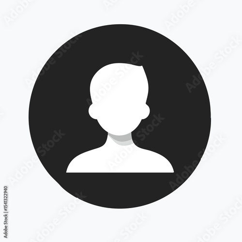 Female Avatar Silhouette – Round Frame