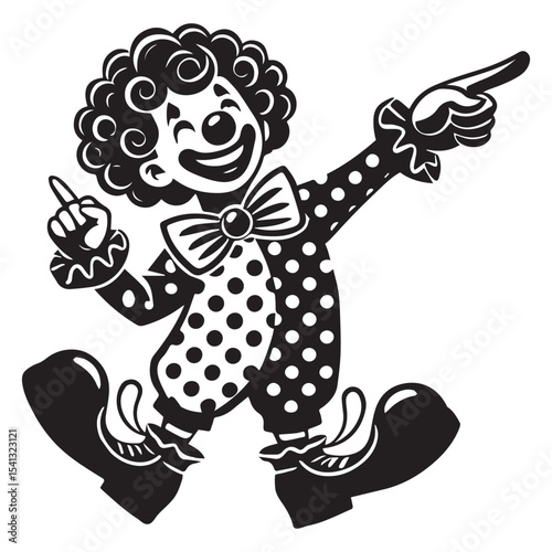 Carnival circus man Silhouette Clipart for Crafting

