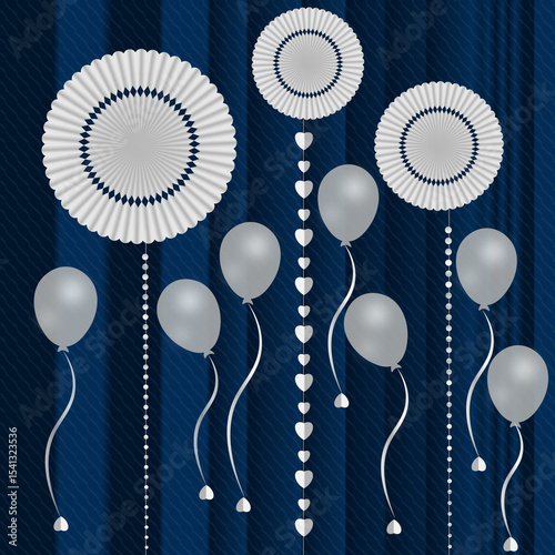 Party decore balloons background 