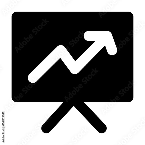 Clean and modern solid vector icon of a planning, representing business themes. Perfect for mobile apps, infographics, UI/UX designs. This scalable SVG is ideal for digital or print projects.