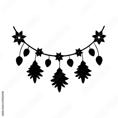 christmas garland clipart