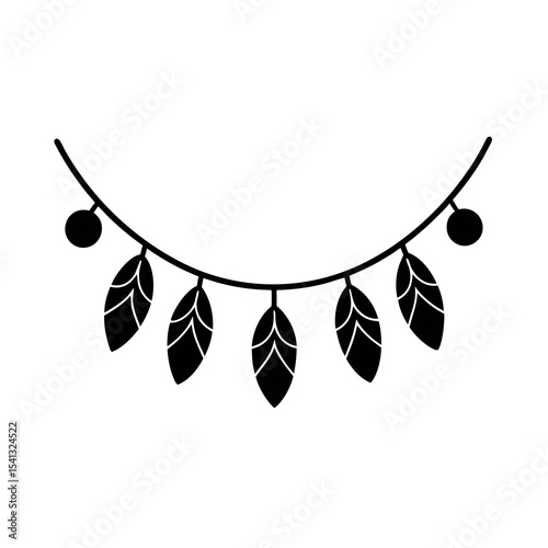 christmas garland strand illustration
