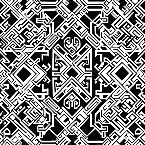 Intricate Abstract Maze Pattern