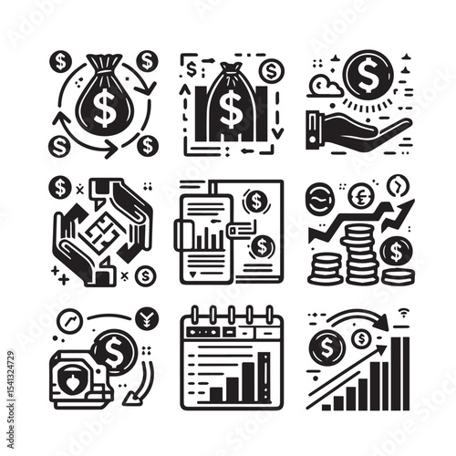 Business Start-Up Icons Set – Vector Icons for Website, Mobile App & UI Design