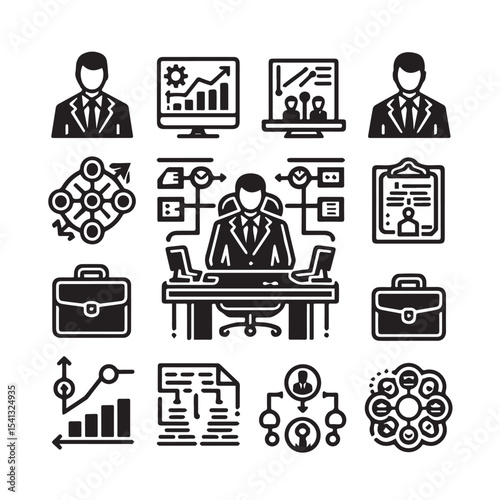 Business Start-Up Icons Set – Vector Icons for Website, Mobile App & UI Design