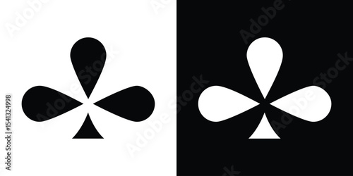 Card-club icon in flat black solid vector set