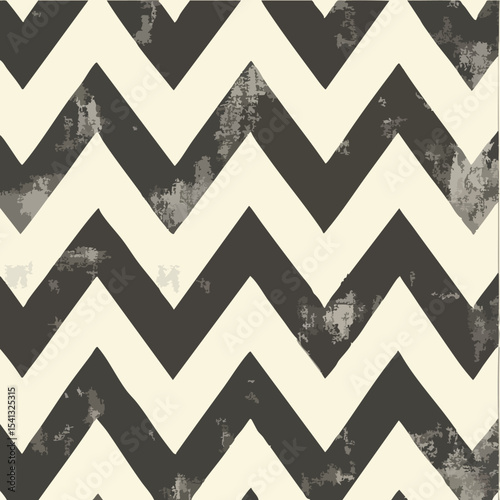 Bold Black and White Chevron Pattern