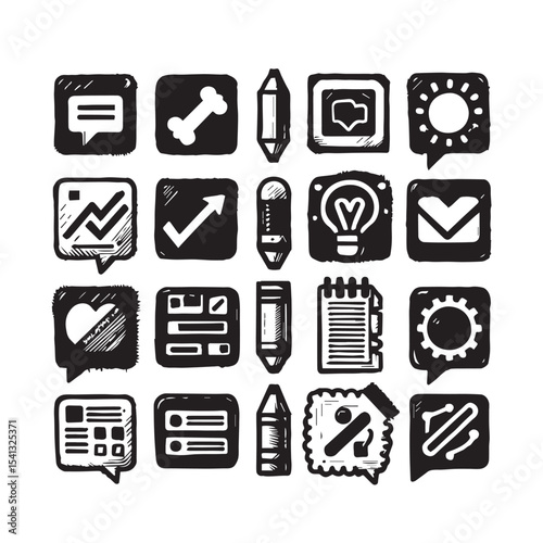 Business Start-Up Icons Set – Vector Icons for Website, Mobile App & UI Design