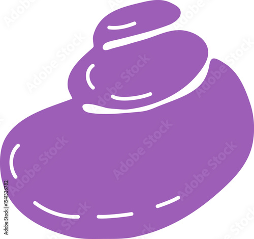 Hand drawn seashell illustration for souvenir printing. Coastal isolated vector clipart. Sea shell silhouette on white background. Creative logo design. Summer vacation trendy graphic print.