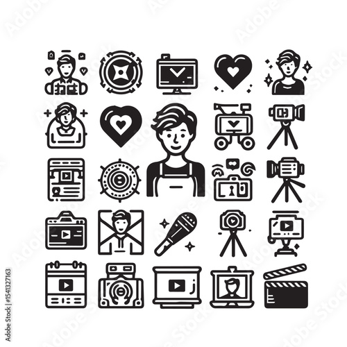 Lineal Fill Healthcare & Medical Icons Pack – Vector Illustration

