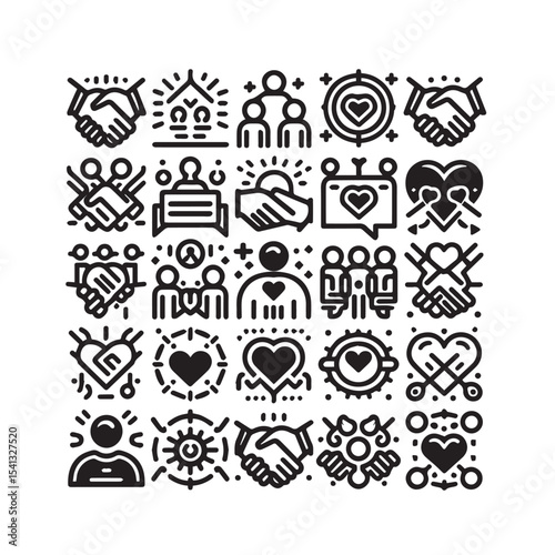 Lineal Fill Healthcare & Medical Icons Pack – Vector Illustration

