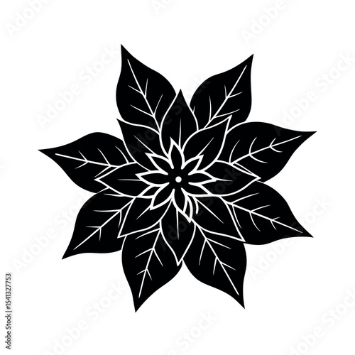 christmas poinsettia flower clipart