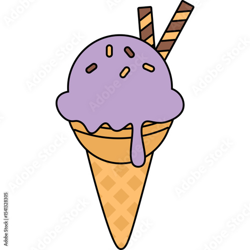Ice Cream Cone Illustration