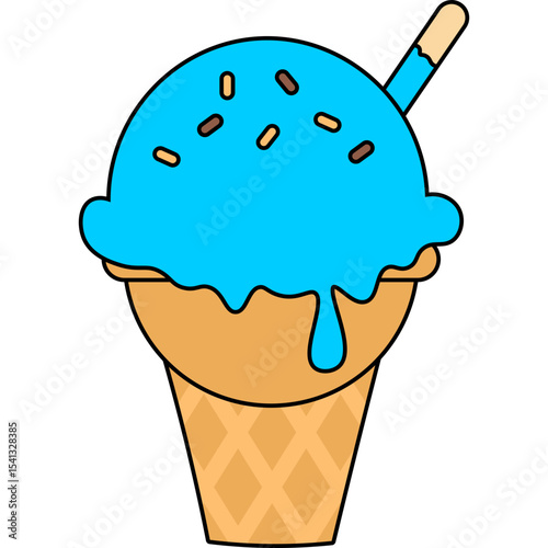 Ice Cream Cone Illustration