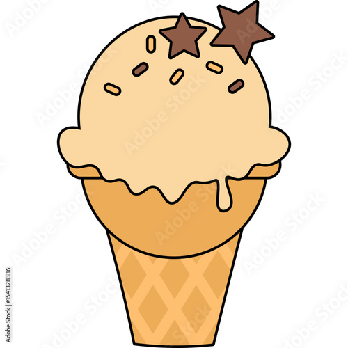 Ice Cream Cone Illustration