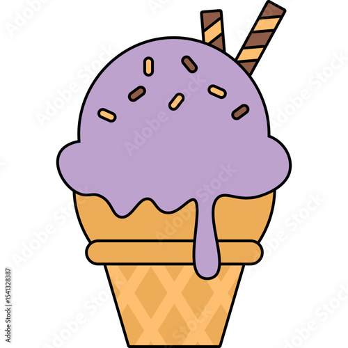 Ice Cream Cone Illustration