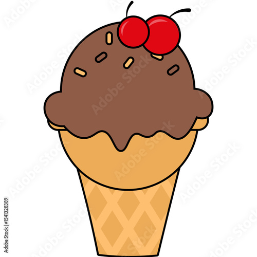 Ice Cream Cone Illustration