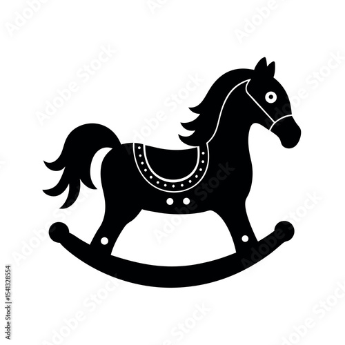 christmas rocking horse clipart