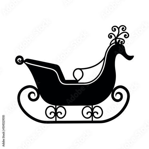 christmas sleigh ride vector