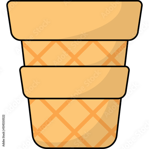 Empty Ice Cream Cone Illustration