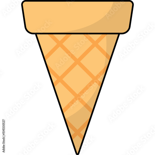 Empty Ice Cream Cone Illustration