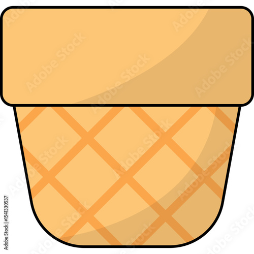 Empty Ice Cream Cone Illustration