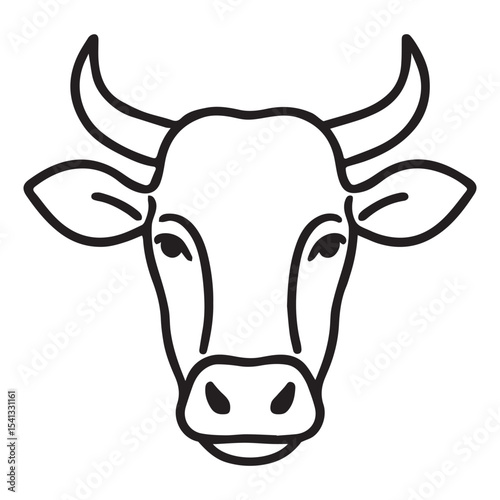  White Cow Head Art for Farm Themed Sublimation Creations

