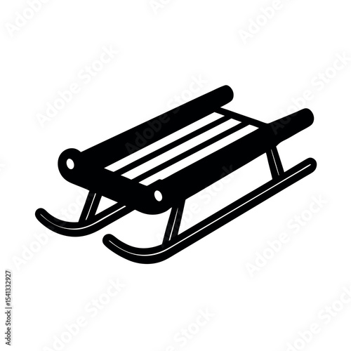 christmas wooden sled drawing