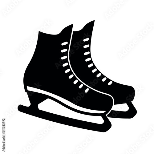ice skates christmas icon