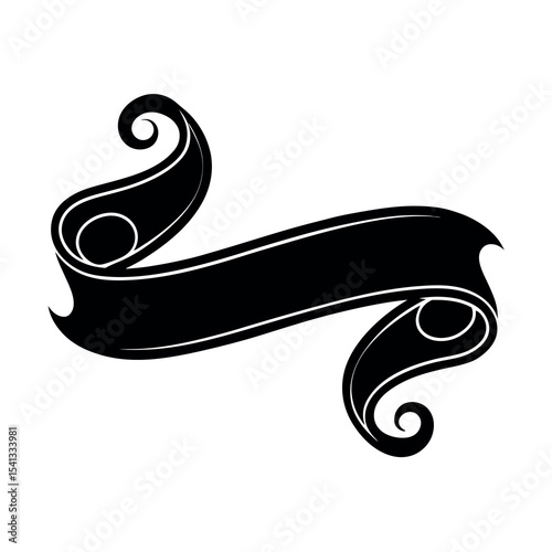 ribbon curls swirl vector