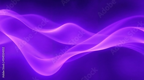 Abstract Purple Neon Wavy Light Background
