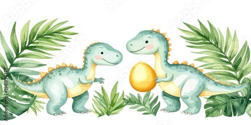 Vector illustration of a dinosaur, isolated on white background