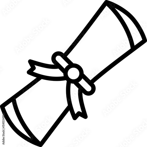 certification icon illustration design with outline