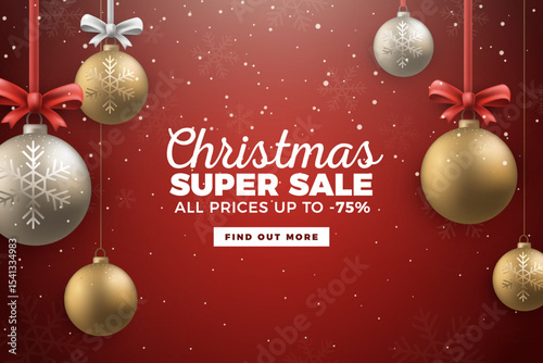 Vibrant christmas holiday vector design with festive colors and classic typography