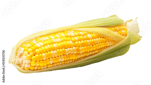 partially shucked cut piece of ear of corn PNG