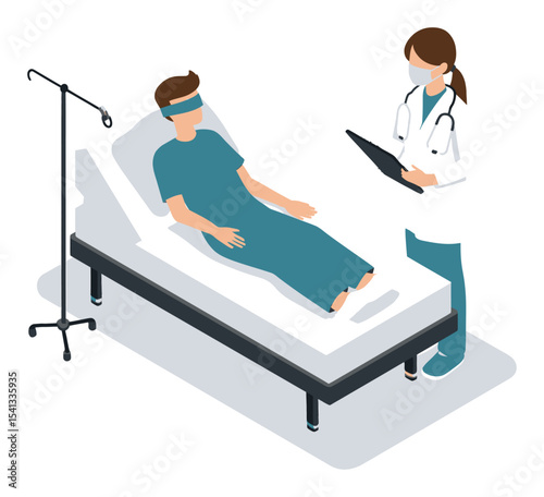Medical Consultation with Doctor and Patient in Vector Illustration