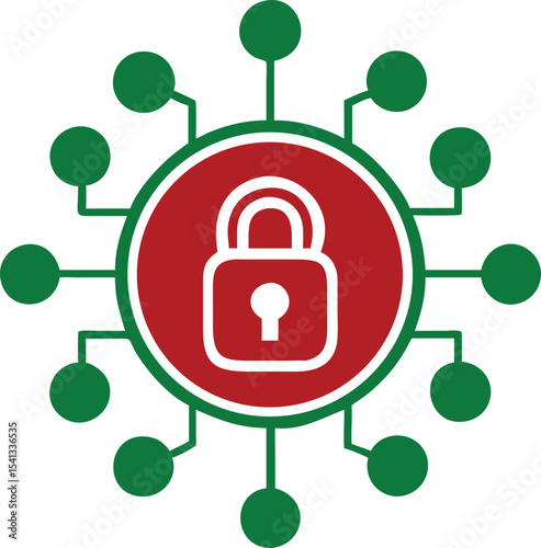 Abstract digital security illustration depicting data protection and cyber safety concepts