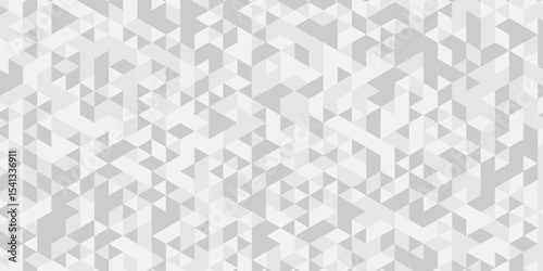 Vector geometric seamless white, gray cube square low polygon texture wallpaper. abstract surface creative diamond pattern corporate. white and gray polygon Mosaic triangle overlap texture background.