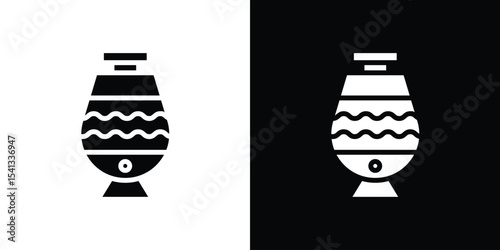 Humidifier icon in flat black solid vector set